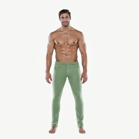 Pantalón 5 bolsillos Utility verde