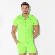 Chemise manche court Vivid citron vert