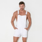 Stretch overalls white