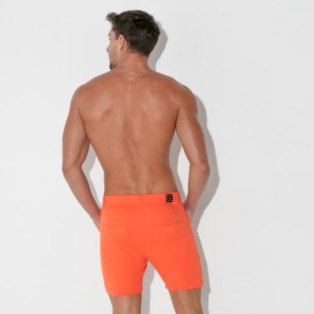 Short 5 poches orange