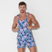 Stretch overalls aqua