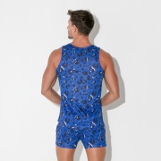 Camiseta tank vivid azul