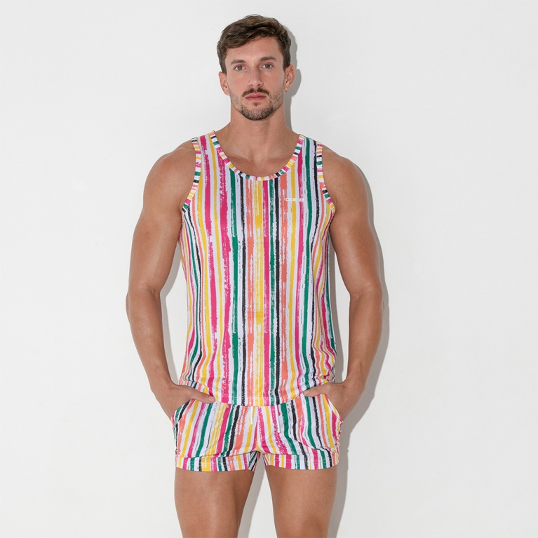 Camiseta tank vivid naranja