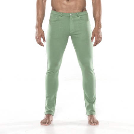 Pantalon Utility 5 poches vert