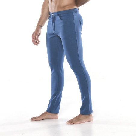 Pantalon Utility 5 poches bleu mrine