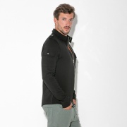 Slim fit cargo zip overshirt black