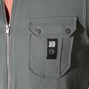 Chemise cargo zippée slim fit kaki