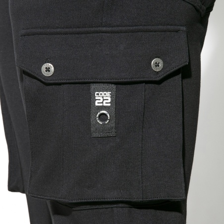 Pantalón stretch cargo negro