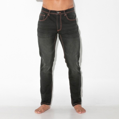 Pantalon jean slim fit 5 poches noir