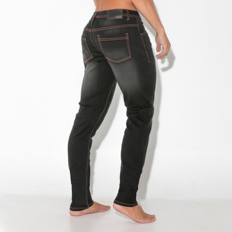 Pantalon jean slim fit 5 poches noir