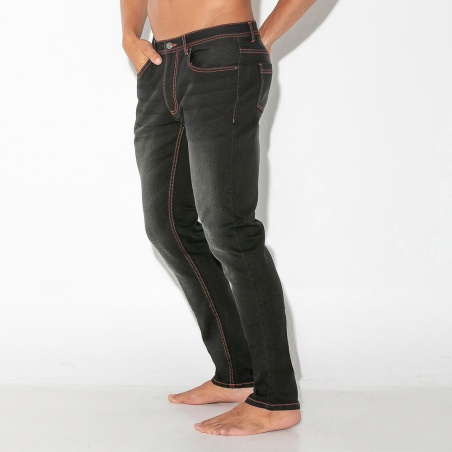 Pantalon jean slim fit 5 poches noir