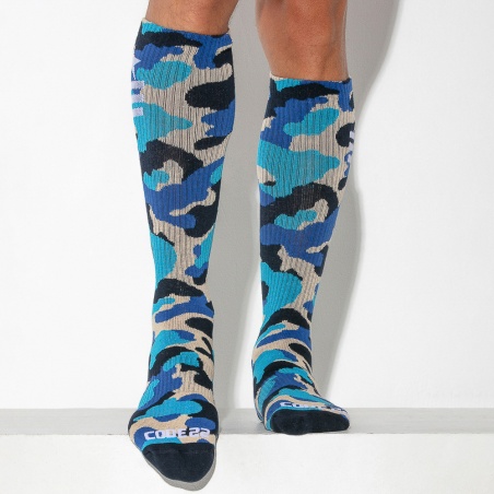 Military sock camo navy blue