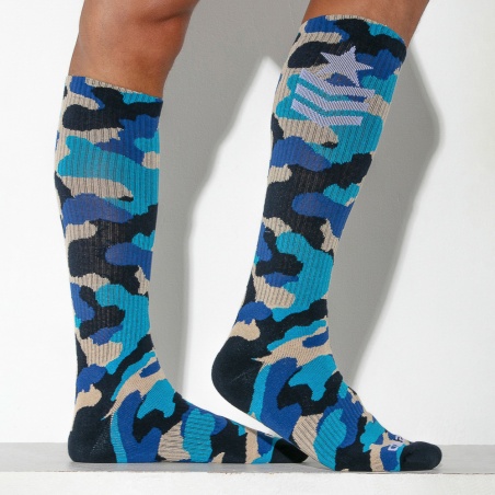 Military sock camo navy blue
