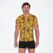 T-shirt slim fit baseball mandarine