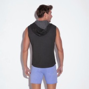 Vintage sleeveless hoody black