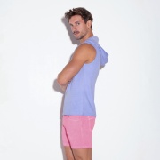 Vintage sleeveless hoody sky blue