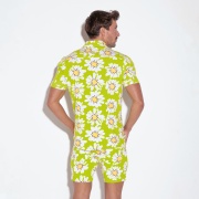 Slim fit stretch shirt lime green
