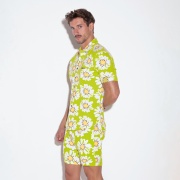 Chemise stretch coupe slim citron vert