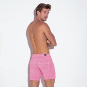 Short vintage 5 bolsillo rosa