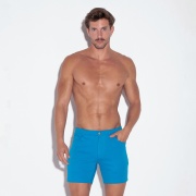 Short 5 poches bleu turquoise