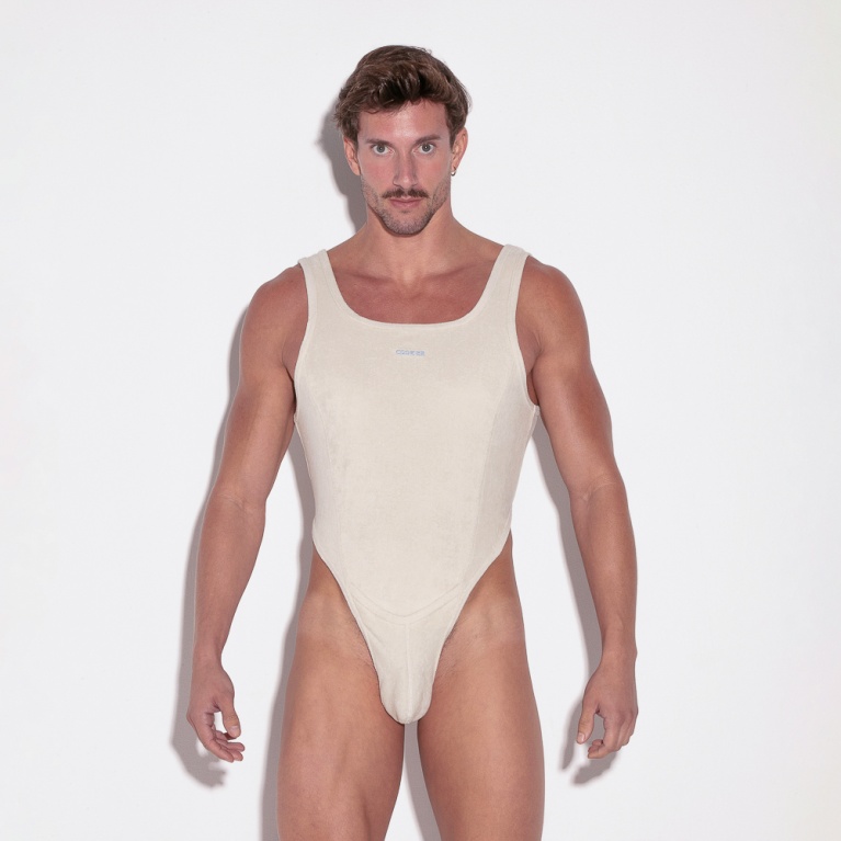 Body de terry blanco roto