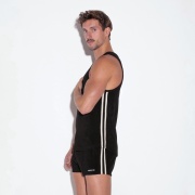 Camiseta tank de terry negro