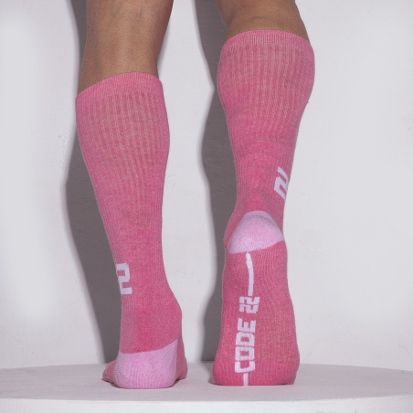 Vintage over the calf sock pink