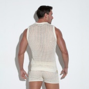 Crochet knit tanktop off-white