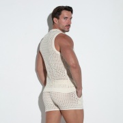 Crochet knit tanktop off-white