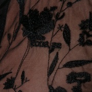 Embroidered short sleeve shirt black