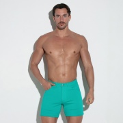 Short 5 bolsillo verde azulado