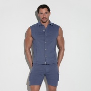 Billy trucker vest blue