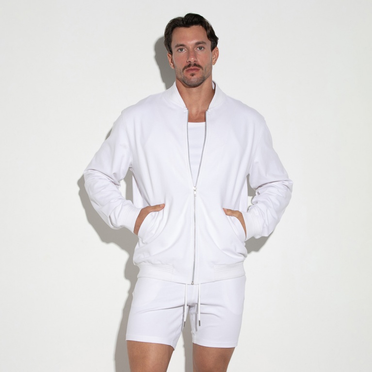 Veste en piqué Prisma blanc