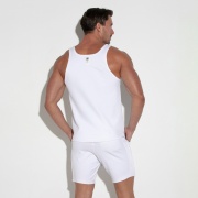 Camiseta tank de piqué Prisma blanco