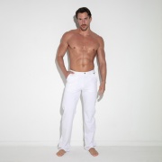 Pantalon jogger en piqué Prisma blanc