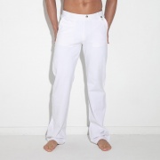 Pantalon jogger en piqué Prisma blanc