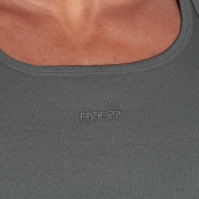 Camiseta tank de canalé essential gris carbón