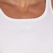 Camiseta tank de canalé essential blanco