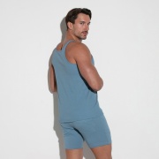 Essential rib tanktop petrol