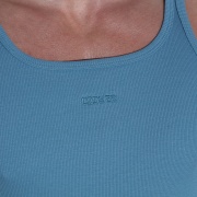 Essential rib tanktop petrol