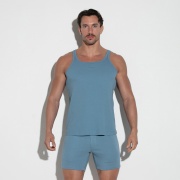 Essential rib tanktop petrol