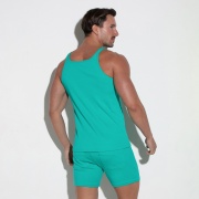 Essential rib tanktop teal