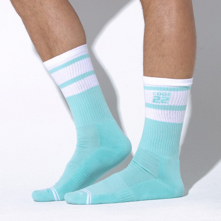 Essential crew sock aqua