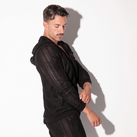 Sweat à capuche Oasis en jacquard ajouré