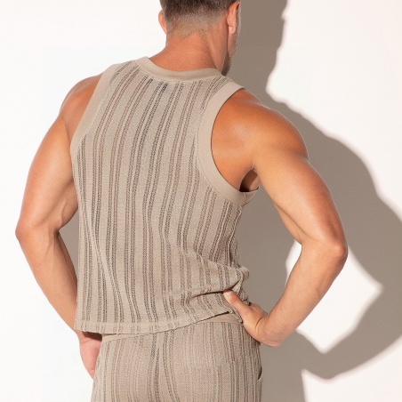 Oasis openwork tank top latte