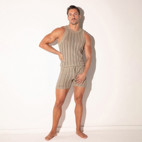 Débardeur Oasis en jacquard ajouré latte