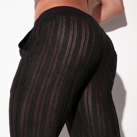 Pantalon jogger Oasis en jacquard ajouré noir