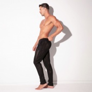 Pantalón jogger Oasis de jacquard calado negro