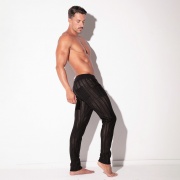 Pantalón jogger Oasis de jacquard calado negro