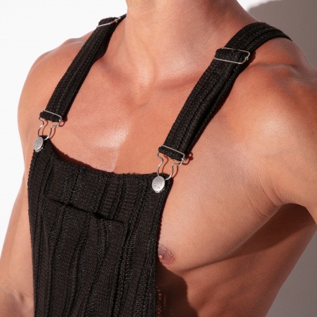 Salopette courte Oasis en jacquard ajouré noir